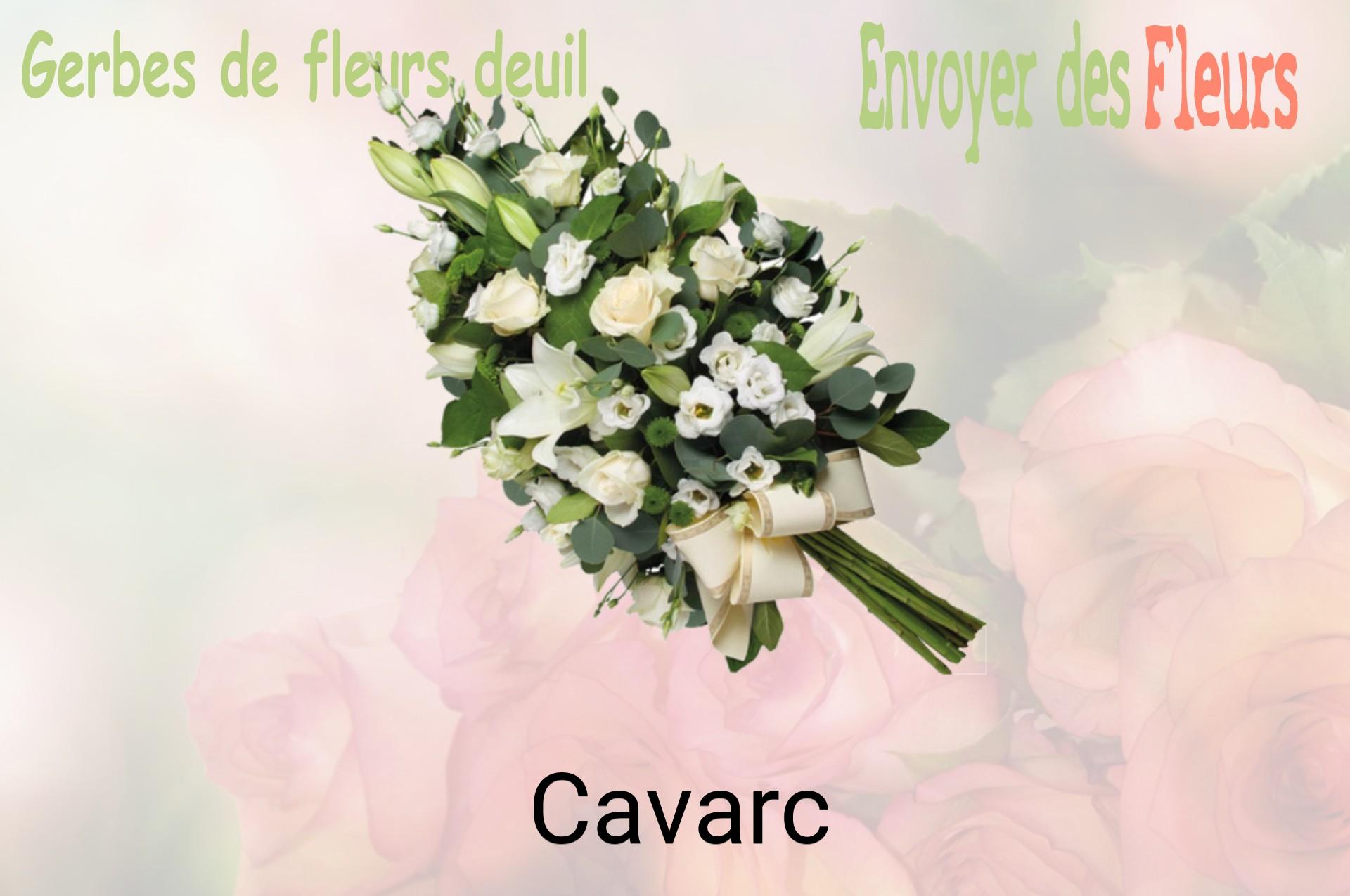 Gerbe de fleurs de deuil livrée à Cavarc